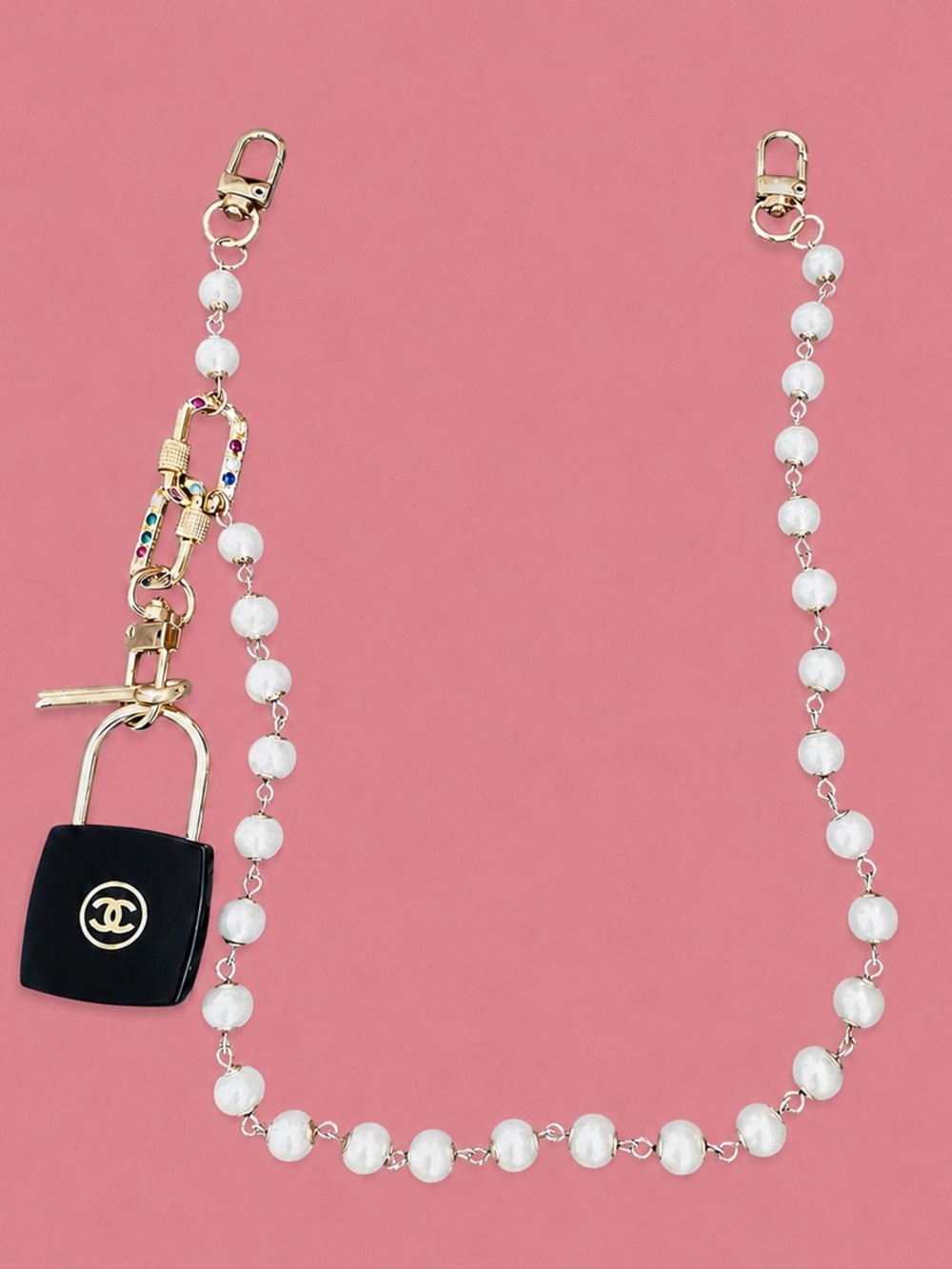 Authentic Repurposed Luxury Handbag Accessory |  Pearl Chain